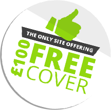 The only site offering £100 free cover